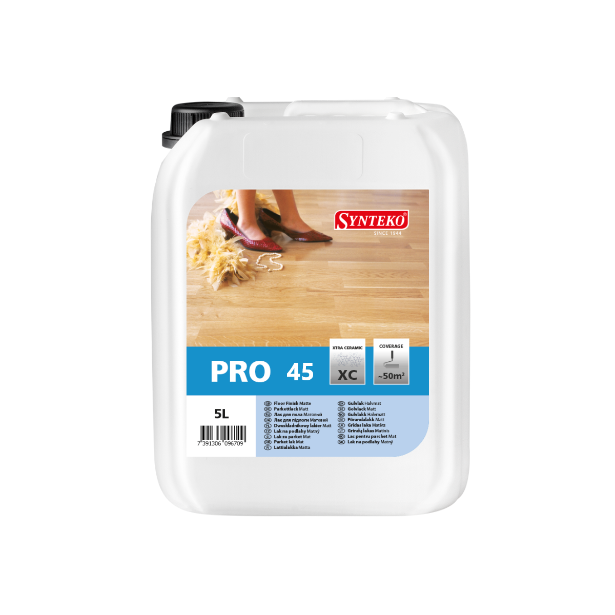 Synteko Pro 45 laka grīdai, pusspīdīga, H2O bāze, 5l